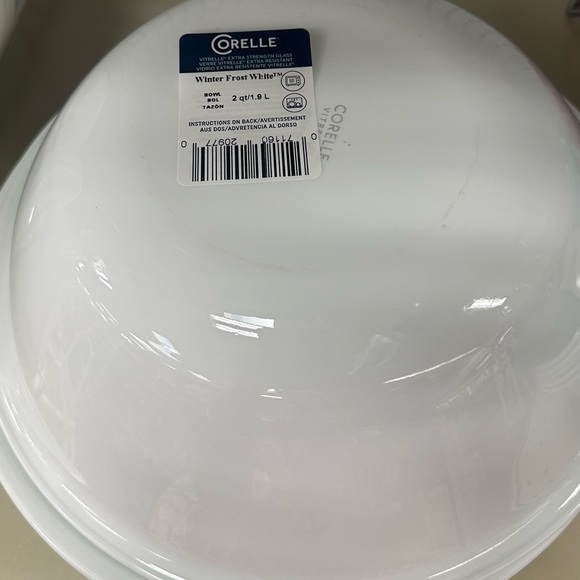 2 Set Corelle White Serving Bowls 2quart Each - Picture 3 of 3